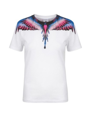 County Of Milan t-shirt femme blanc imprimé coton – Style moderne