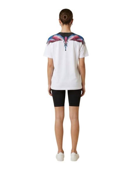 County Of Milan t-shirt femme blanc imprimé coton – Style moderne