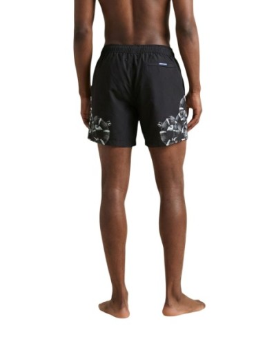 County Of Milan maillot de bain homme noir imprimé – Style urbain