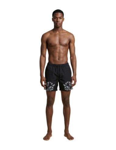 County Of Milan maillot de bain homme noir imprimé – Style urbain