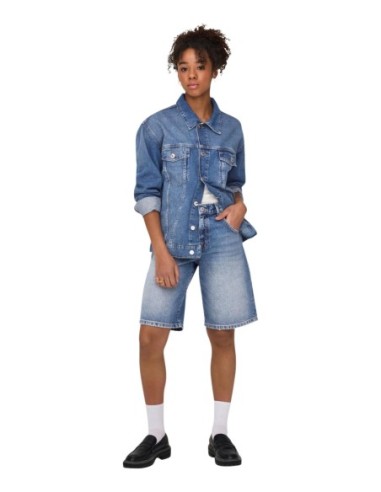 Shorts femme Only bleu effet usé