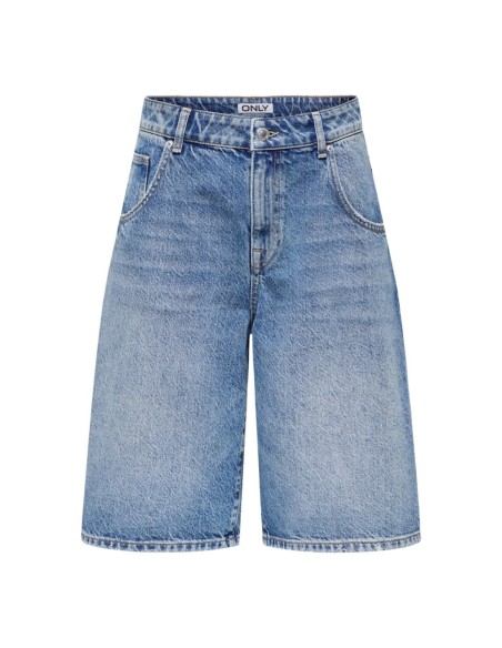 Shorts femme Only bleu effet usé