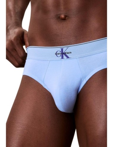 Slip homme bleu CK – lot de 3 essentiel