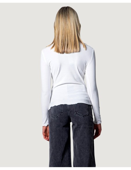 Pull femme Only blanc manches longues