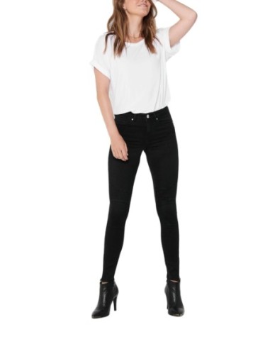 T-shirt femme Only blanc motif monochrome