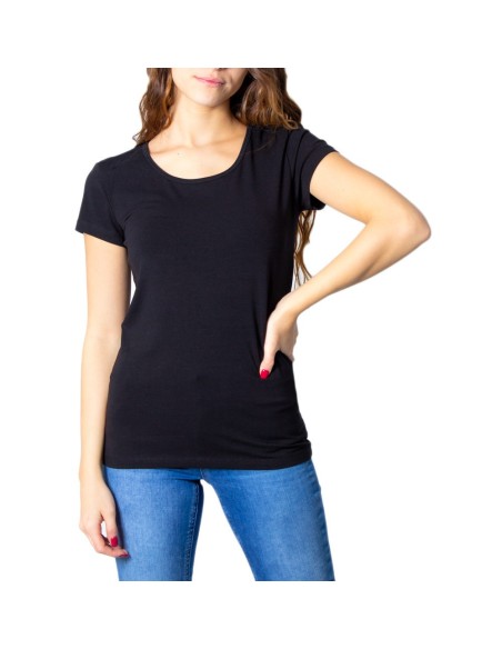 T-shirt femme Only noir manches courtes