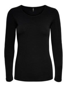 T-shirt femme Only noir manches longues