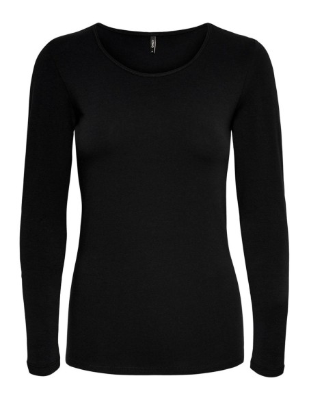 T-shirt femme Only noir manches longues