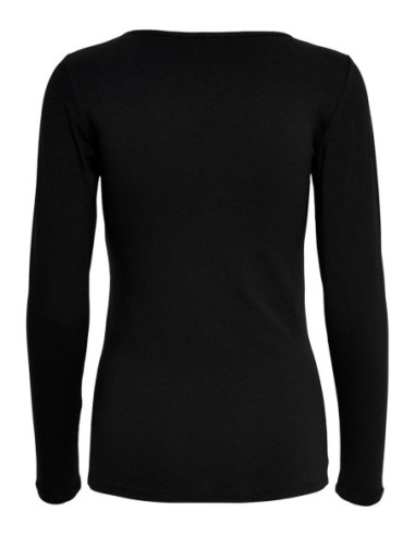 T-shirt femme Only noir manches longues