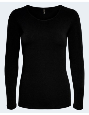 T-shirt femme Only noir manches longues