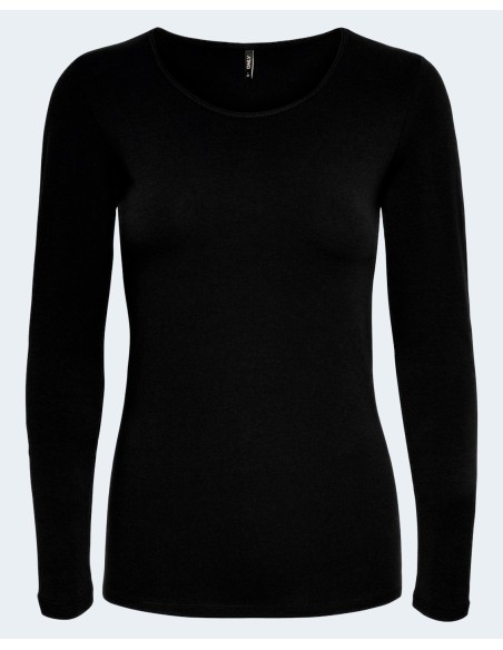 T-shirt femme Only noir manches longues