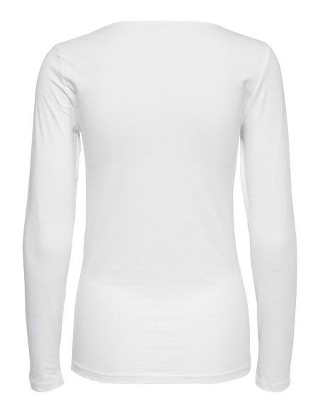 T-shirt femme Only blanc manches longues