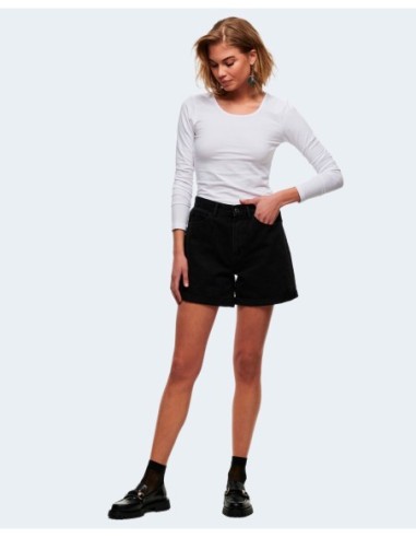 T-shirt femme Only blanc manches longues