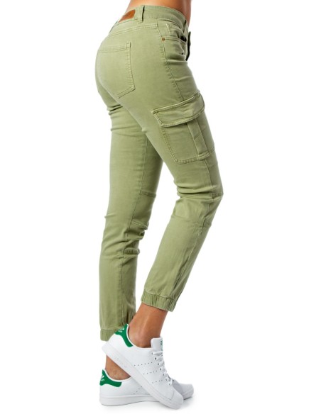 Jeans femme Only vert stretch