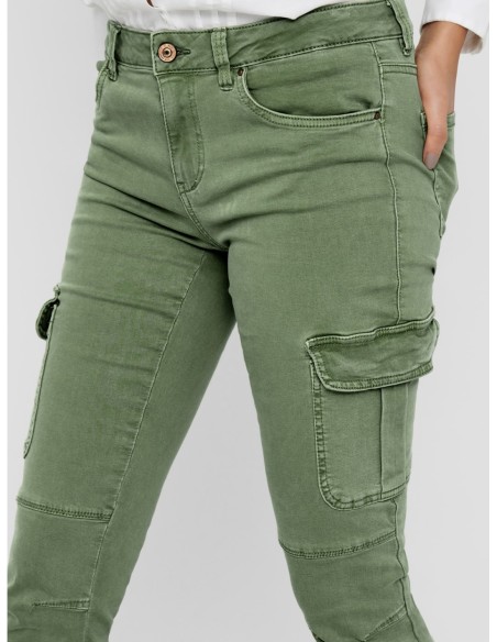 Jeans femme Only vert stretch