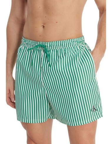 Maillot de bain homme Calvin Klein vert striped motion