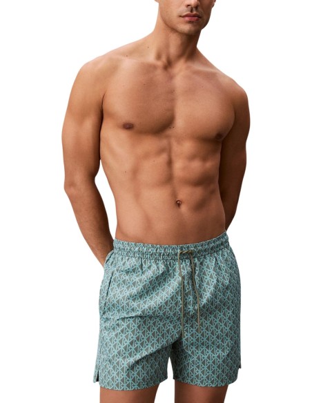 Maillot de bain homme Calvin Klein vert printed energy