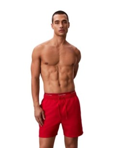 Maillot de bain homme Calvin Klein rouge drawstring active