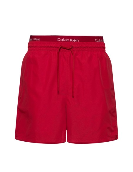 Maillot de bain homme Calvin Klein rouge drawstring active