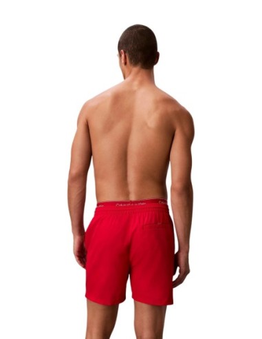 Maillot de bain homme Calvin Klein rouge drawstring active