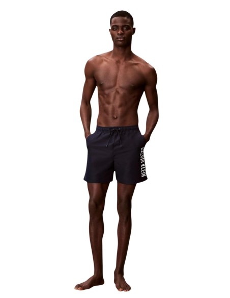 Maillot de bain homme Calvin Klein bleu imprimé