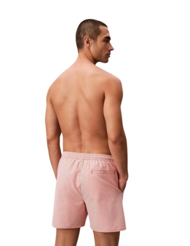 Maillot de bain homme Calvin Klein orange rayé