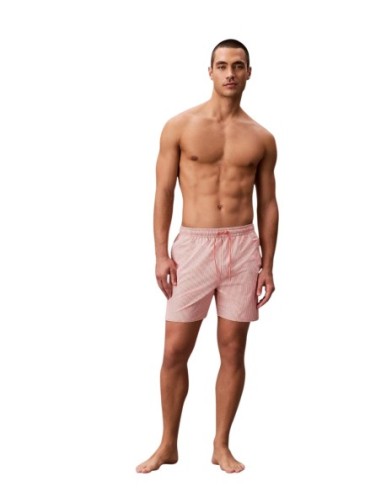 Maillot de bain homme Calvin Klein orange rayé