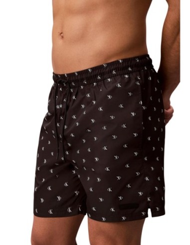 Maillot de bain homme Calvin Klein gris imprimé