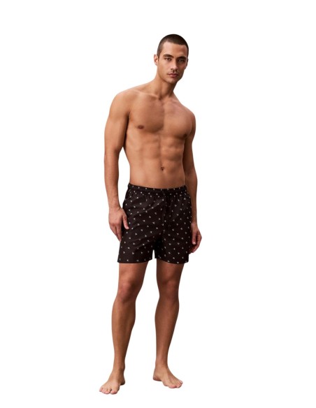 Maillot de bain homme Calvin Klein gris imprimé