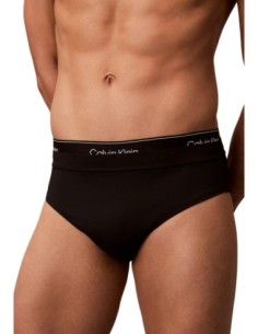 Slip de bain homme Calvin Klein noir double ceinture