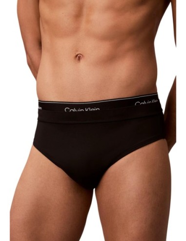 Slip de bain homme Calvin Klein noir double ceinture