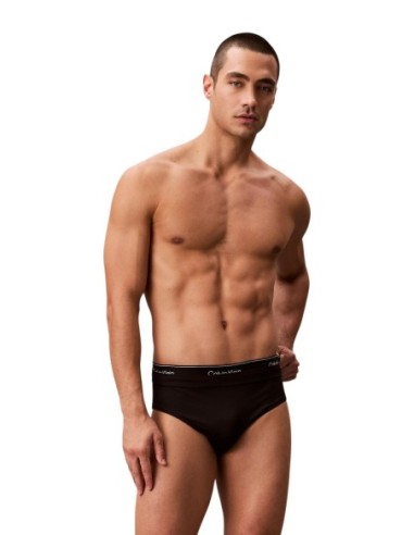 Slip de bain homme Calvin Klein noir double ceinture