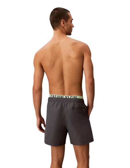 Maillot de bain homme Calvin Klein gris drawstring core