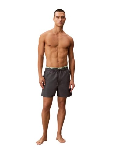 Maillot de bain homme Calvin Klein gris drawstring core