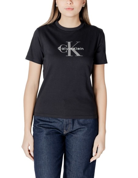 T-shirt femme Calvin Klein noir imprimé
