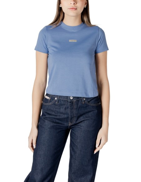 T-shirt femme Calvin Klein bleu azur