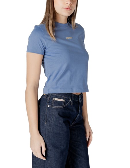 T-shirt femme Calvin Klein bleu azur