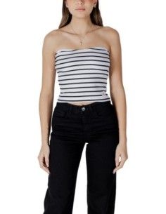 Top femme Calvin Klein blanc rayé