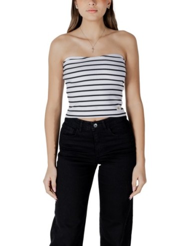 Top femme Calvin Klein blanc rayé