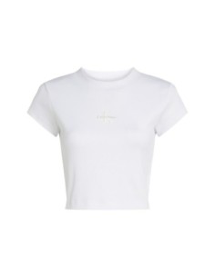T-shirt femme Calvin Klein blanc