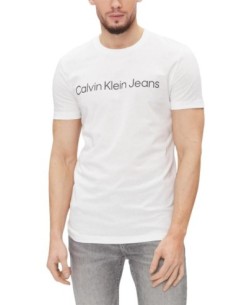 T-shirt homme Calvin Klein blanc imprimé