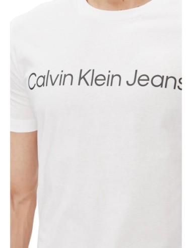 T-shirt homme Calvin Klein blanc imprimé