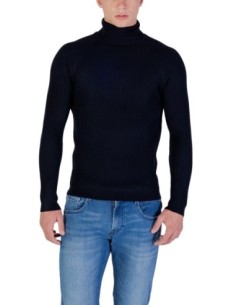 Pull homme Antony Morato bleu col montant