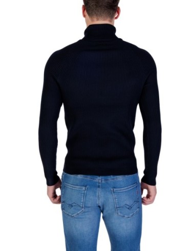 Pull homme Antony Morato bleu col montant