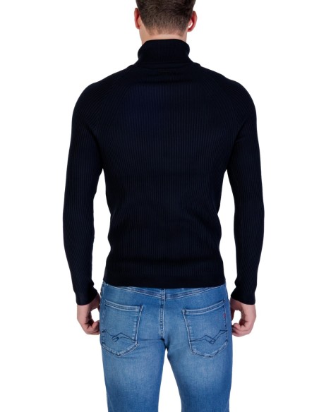 Pull homme Antony Morato bleu col montant