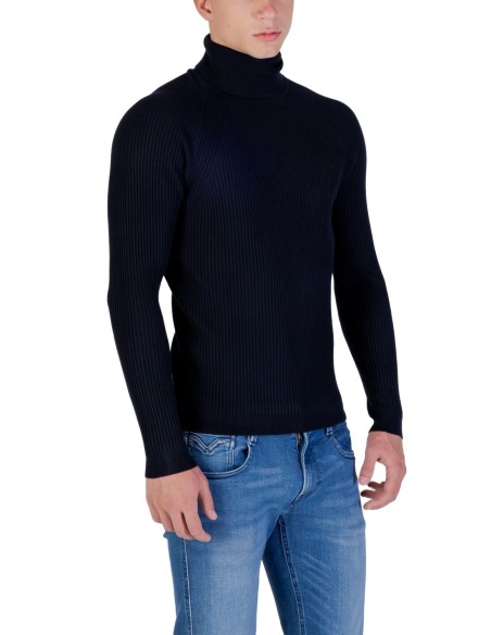 Pull homme Antony Morato bleu col montant