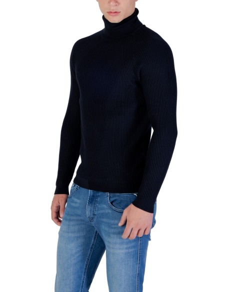 Pull homme Antony Morato bleu col montant