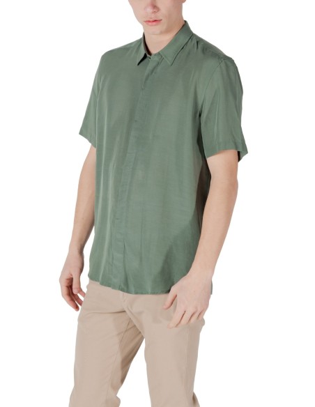 Chemise homme Antony Morato verte courte
