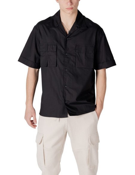 Chemise homme Antony Morato noire courte