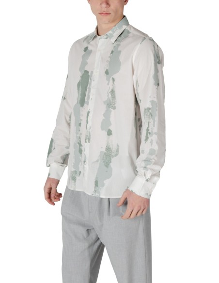 Chemise homme Antony Morato verte motif